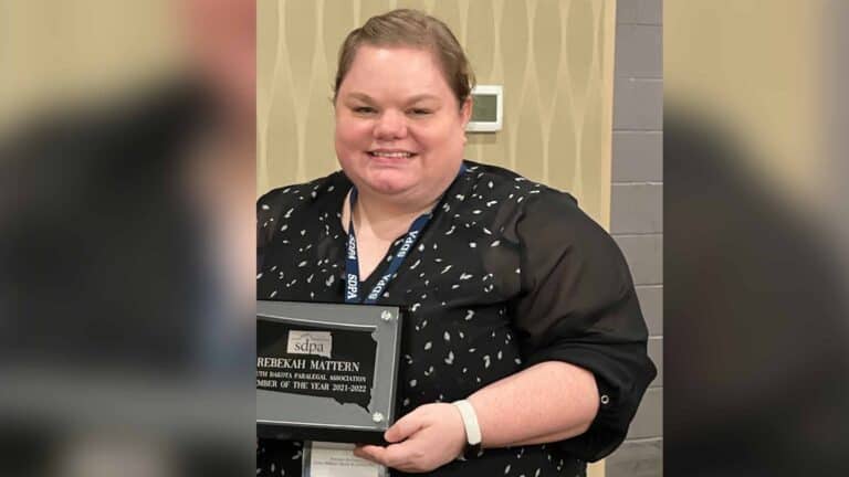 Paralegal Rebekah Mattern is Named the South Dakota Paralegal Association’s Member of the Year
